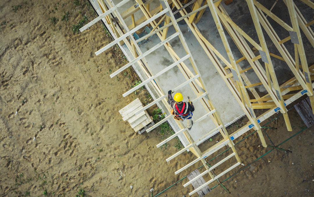 entreprise du bâtiment sur un chantier